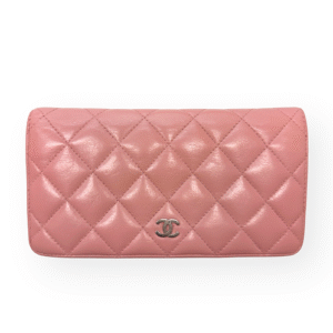 Chanel Lambskin Quilted Wallet Pink
