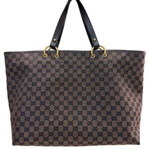 Gucci GG Monogram Brown Tote Bag