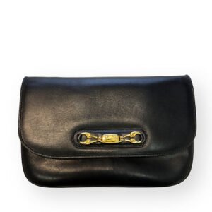 CELINE Black Horse Carriage Crossbody