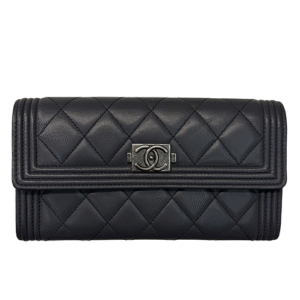 Chanel Boy Leather Long Wallet