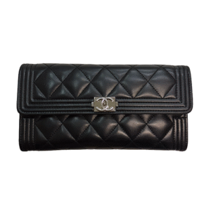 Chanel Boy Leather Long Wallet