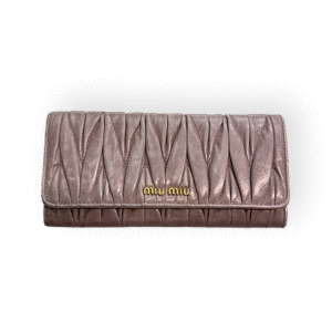 Miu Miu Matelasse Nappa Leather Wallet