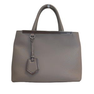 Fendi Grey Leather 2Jours Tote Bag