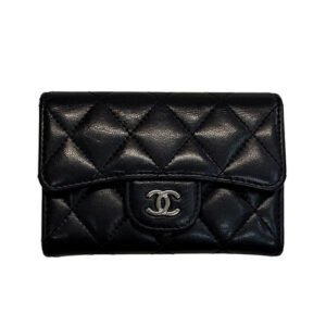 Chanel Lambskin Quilted Flap Card Case