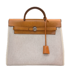 Hermès Herbag 31 Tan/Beige Coated Canvas Bag